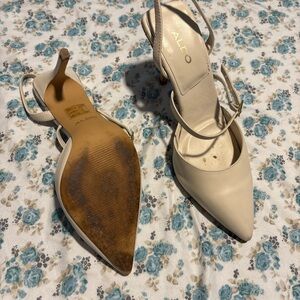 ALDO Women's Cream Slingback Heels